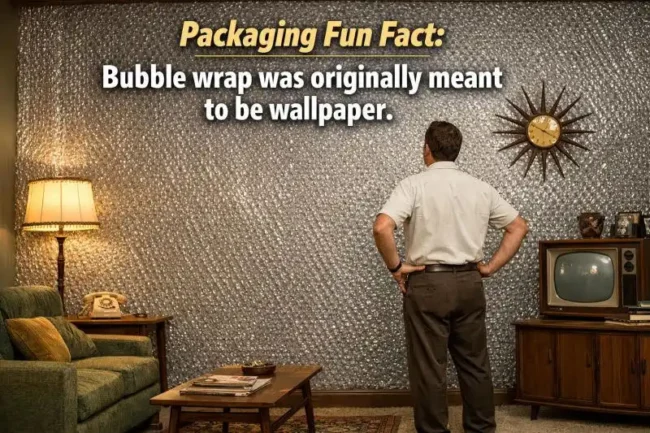 unnamed "Bubble wrap was originally invented as wallpaper packaging fun fact"